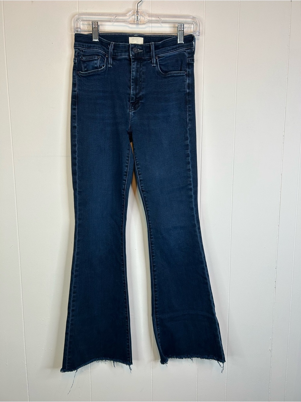 MOTHER The Weekender Fray Jeans Size 26 Dark Wash 347